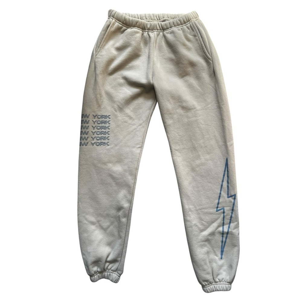 Starfit Lightning Sweatpants with Blue Graphic NWT S